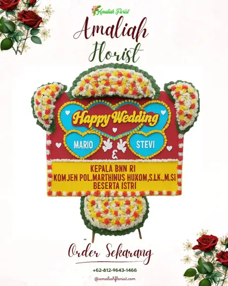 Papan Bunga Pernikahan Trukan